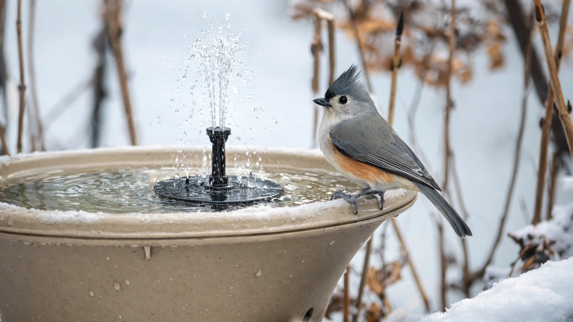 heated bird bath for winter